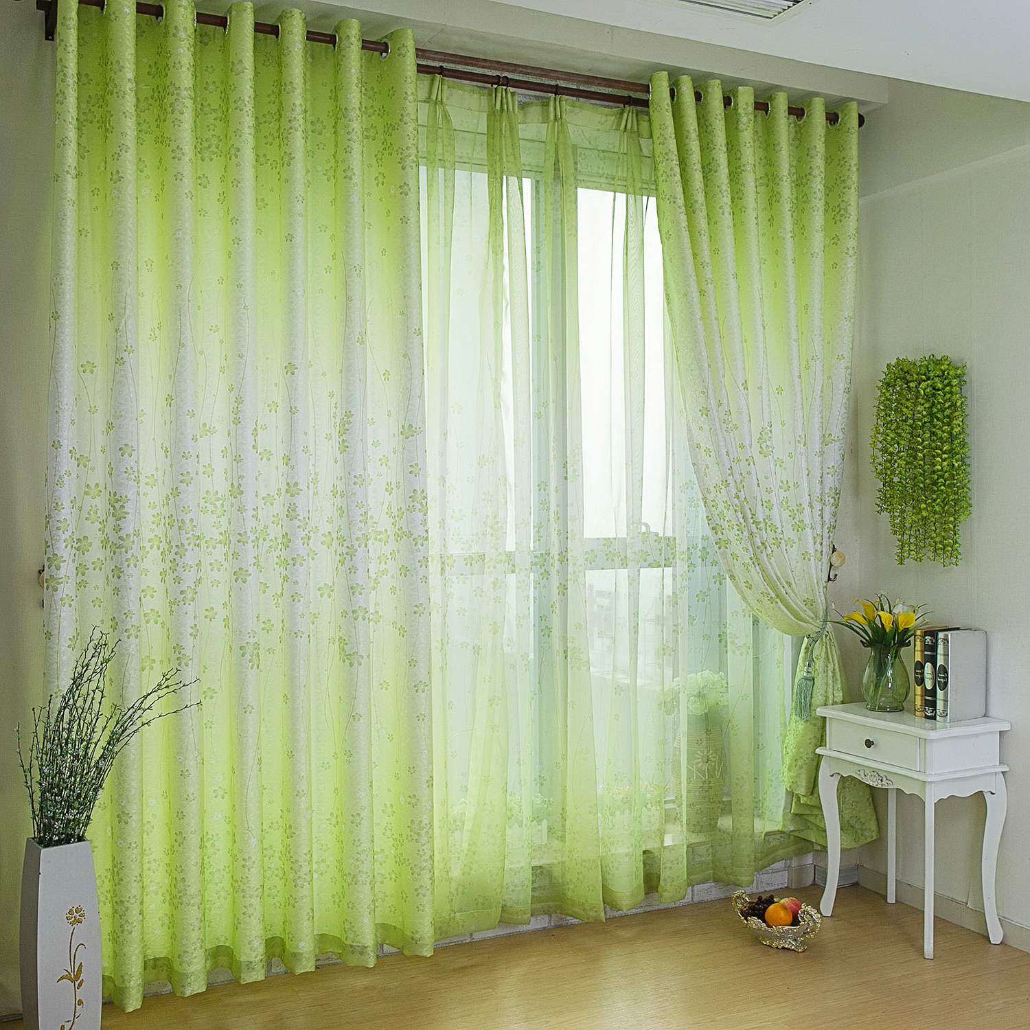 Зеленые шторы — фото и особенности выбора
