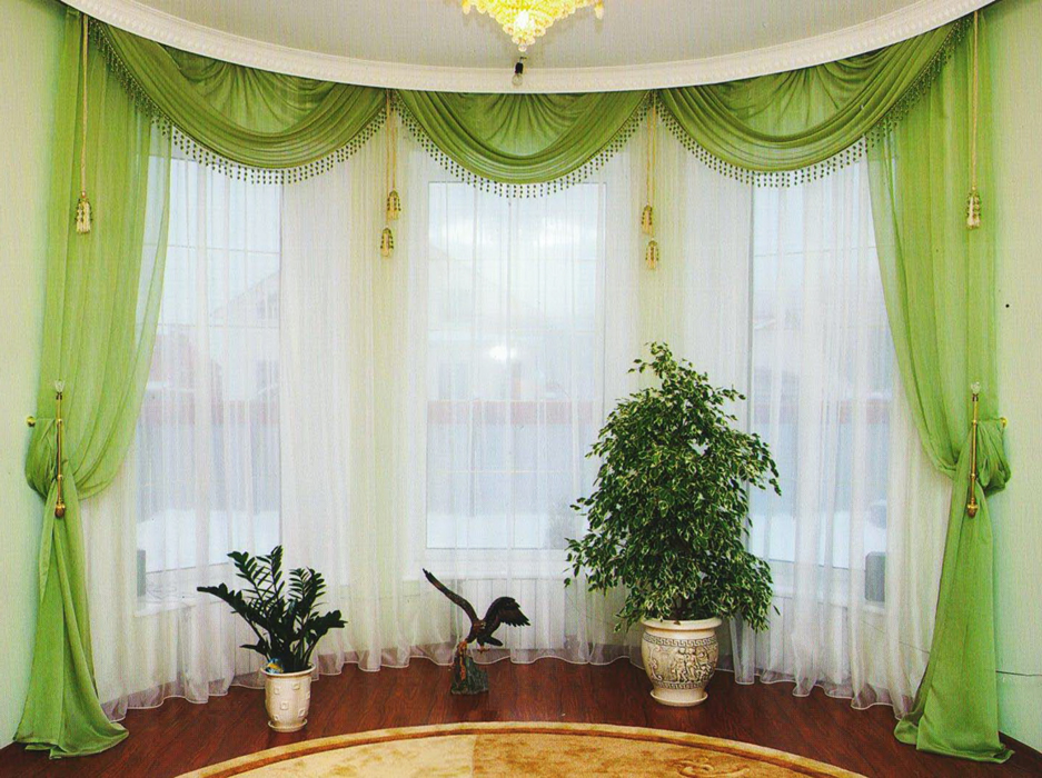 Зеленые шторы — фото и особенности выбора