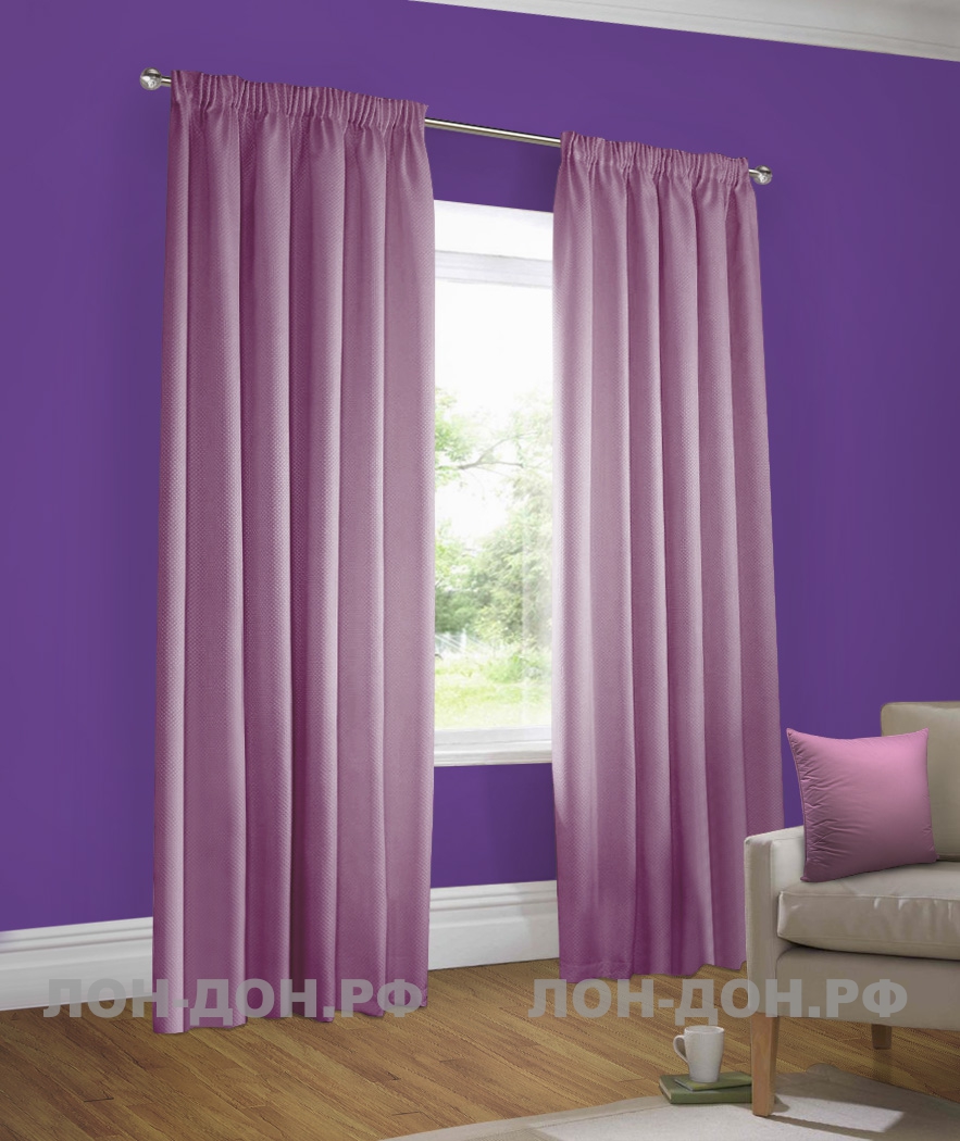 Фиолетовые стены — сиреневые шторы