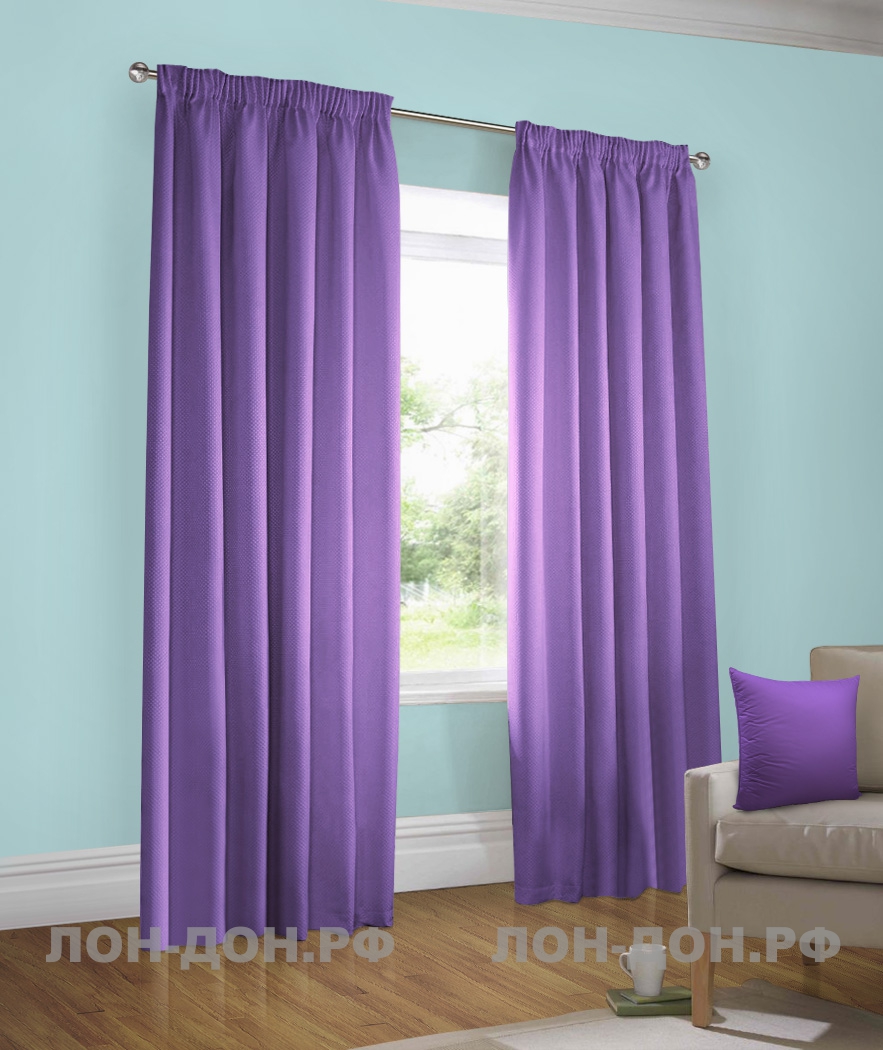 Голубые стены — фиолетовые шторы