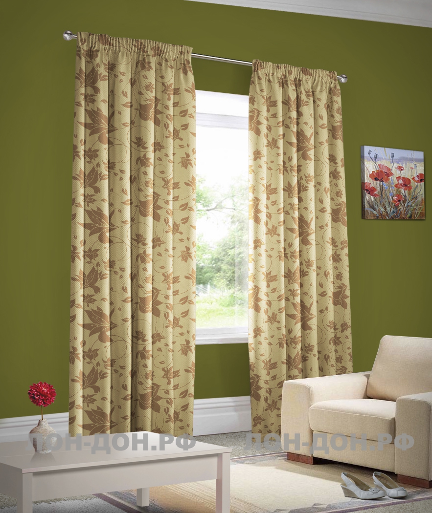 Olive%20walls milk olive%20curtains%20with%20brown%20pattern
